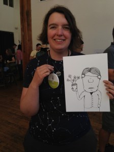 This is me with my new piece of art at Gary's 'Cocreation Lab.'